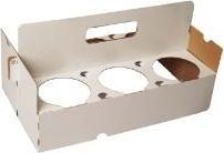 Actual product image MultiLine Baerebakke 318x186x72 mm til 6 øl og 8 shots Neutral hvid,20 stk/krt