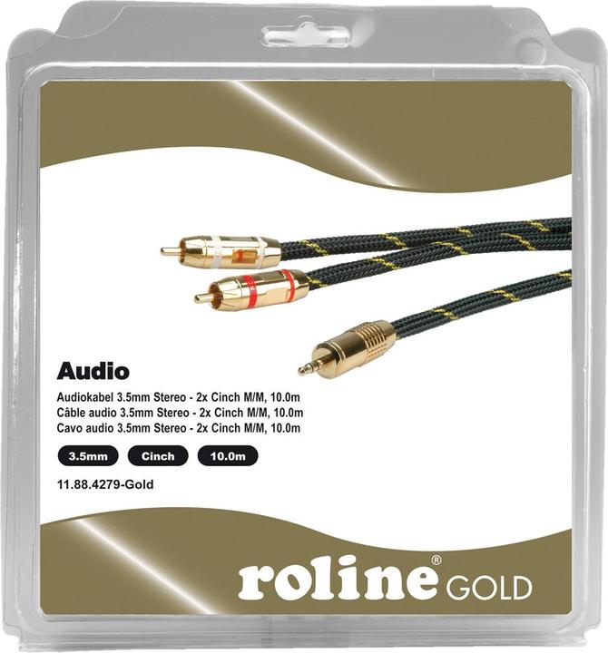 Actual product image Roline GOLD Audio 3.5mm - 2x Cinch (10 m, 3.5mm jack (AUX), Cinch)