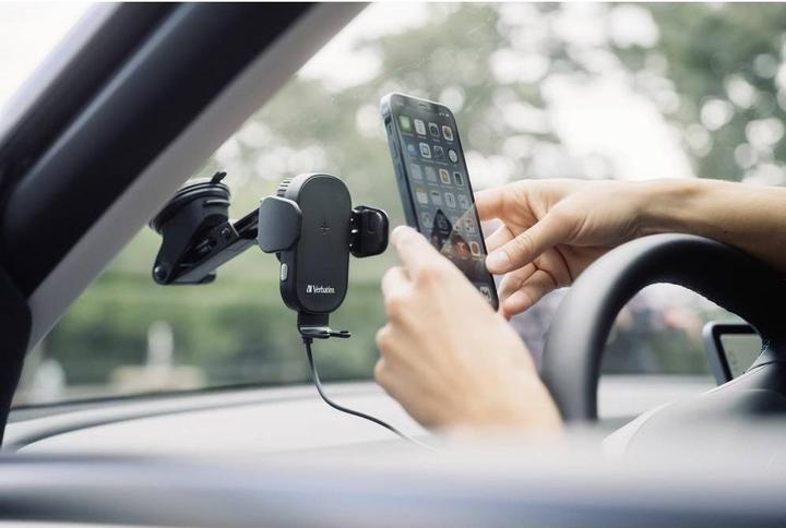 Image du produit Verbatim Chargeur de voiture Fast Qi Fast Wireless USB-C 15W FWC-01