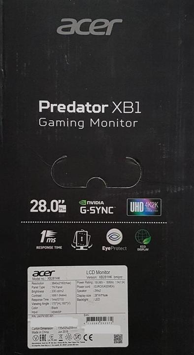 Produktbild Acer Predator XB281HK (3840 x 2160 Pixel, 28")