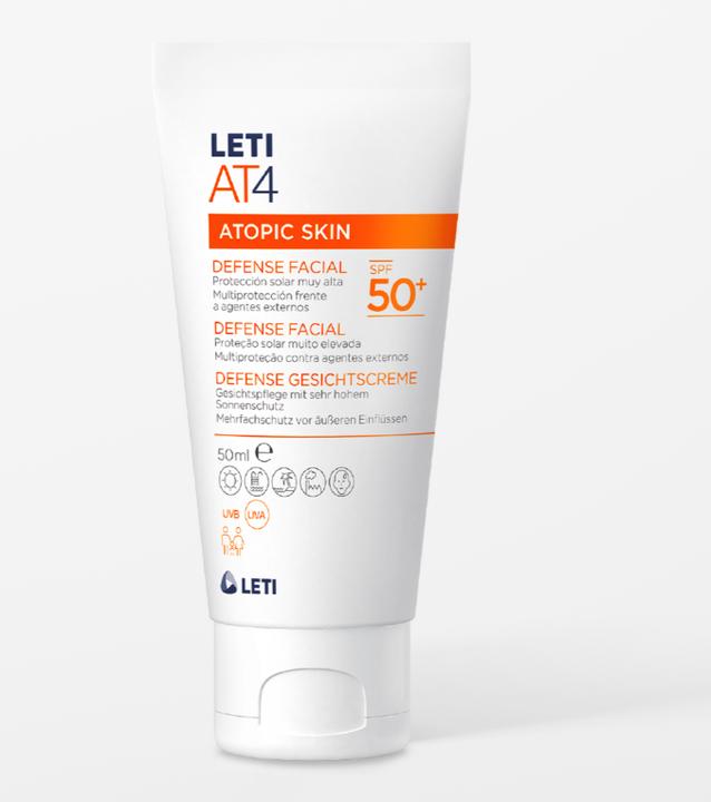 Actual product image Leti LETIAT4 Defense Face Cream SPF 50+, 50 ml Cream, 50 ml Cream (Sun cream face, SPF 50+, 50 ml)