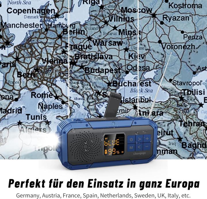 Actual product image Libovgogo Emergency radio DF-589 (FM, AM, Bluetooth)