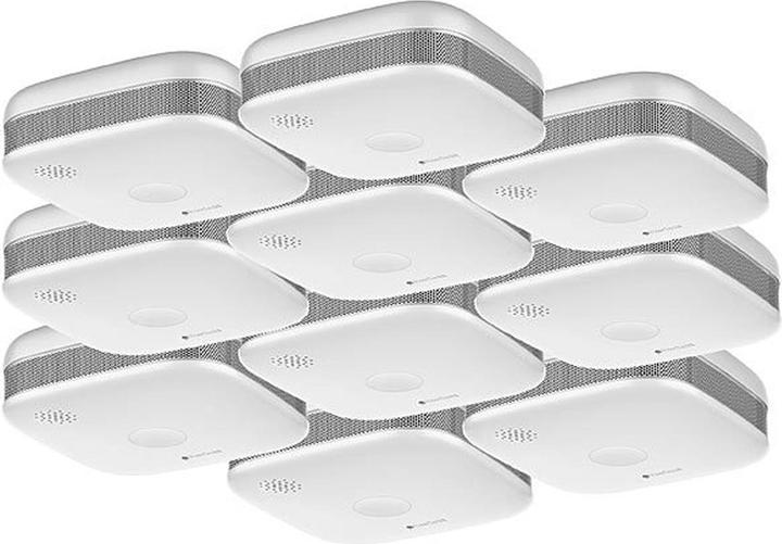 VisorTech 10er-Set Kompakter WLAN-Design-Rauchmelder
