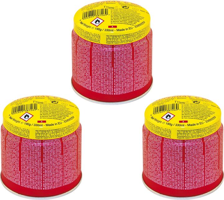 Immagine prodotto Rothenberger Set di 3 cartucce di gas, 190g /330ml per cartuccia