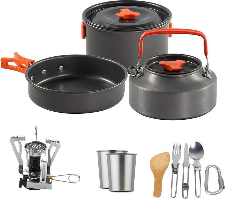 Produktbild JTI Campingkocher mit Kaffeekanne und Brenner