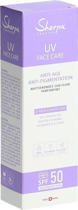 Produktbild Sherpa Tensing Sun Fluid Anti-Aging SPF 50 (Sonnengel, SPF 50, 50 ml, 68 g)
