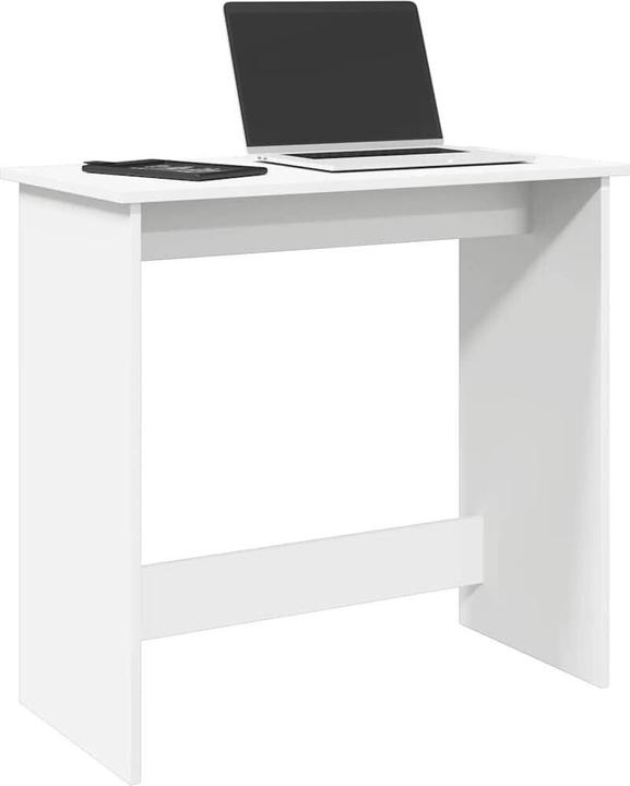 VidaXL Bureau blanc 84x40x75 cm en bois composite Table de bureau PC (80 x 40 x 75 cm)