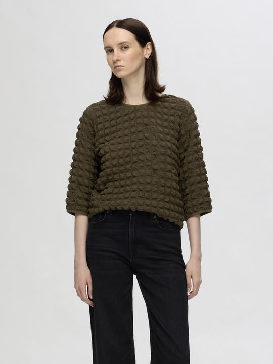 Image du produit Selected Femme Haut texturé avec manches 3/4 (S)