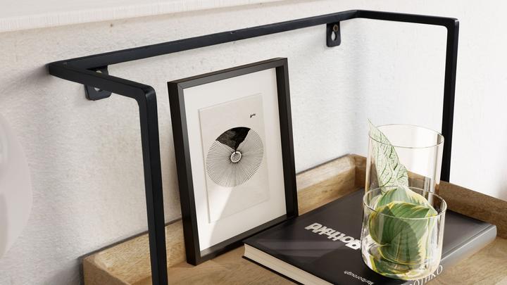 Produktbild FineBuy Nachttisch Nachtkonsole 44x45x35 cm Massivholz Hängend Boxspringbett