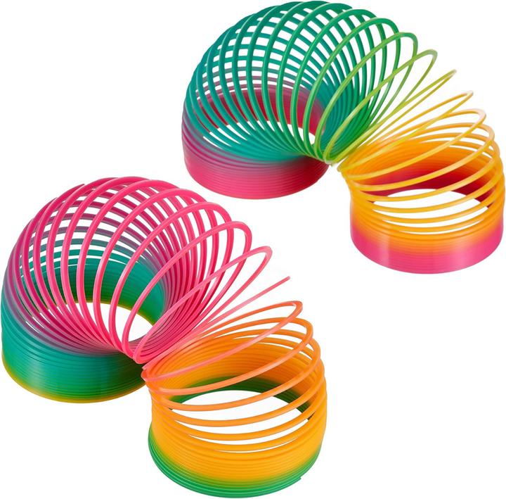 Actual product image The twiddlers Springfeder Rainbow Spirals Slinky Toy 2 Stück