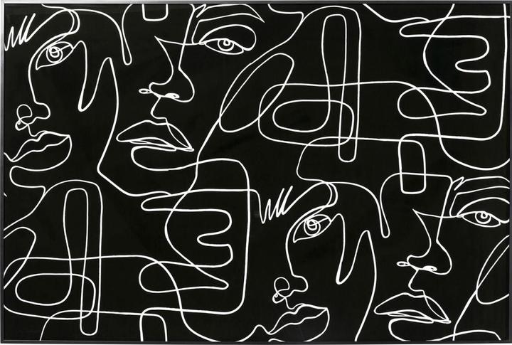 Actual product image Kare Design Framed picture Faccia Arte Drawing 150x100cm (150 x 100 cm)