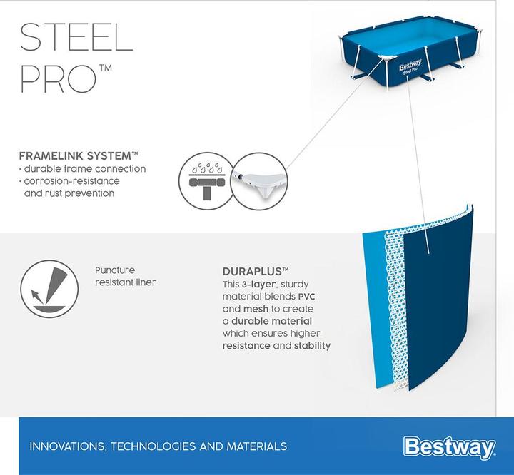 Actual product image Bestway Steel Pro Pool (300 x 201 x 66 cm)