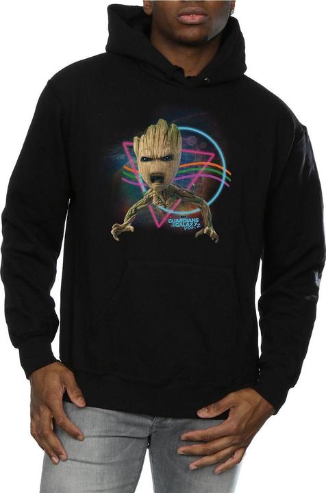 Actual product image Mens Guardians Of The Galaxy Neon Groot Hoodie (XXL)
