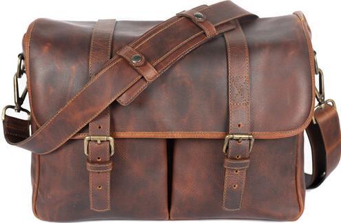 Immagine prodotto Bronkey Borsa messenger Roma in pelle, marrone (Borsa a tracolla per fotocamera)