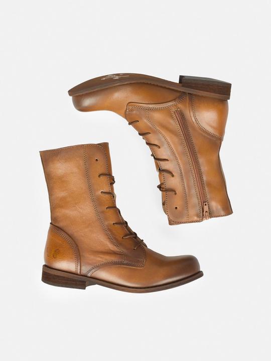 Immagine prodotto Felmini Stivale stringato Wide Fit W103 in vera pelle, con zip interna e tacco basso. (41)