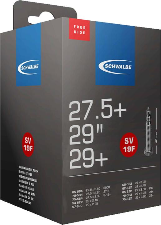 Actual product image Schwalbe Tube 27.5"-29" AV19F (Schrader (AV), 29", 27.5", 40 mm)