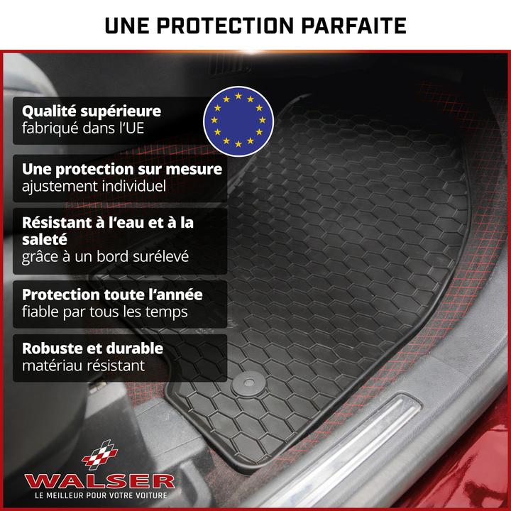 Actual product image Walser Rubber mats for Kia Rio and Kia Stonic BJ 2017 - today (2 front mats + 2 rear mats)