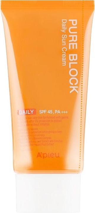 Actual product image A'Pieu Apieu Pure Block Natural Daily EX (Suntan cream, SPF 50+, 50 ml)