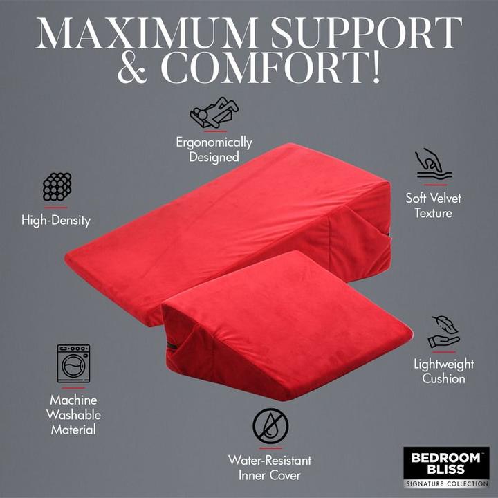Image du produit Bedroom Bliss Ensemble de Coussins Amour - Rouge
