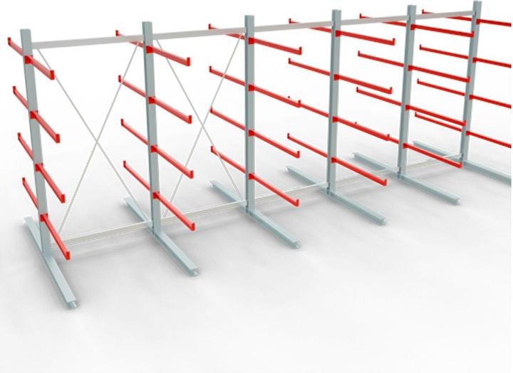 Produktbild Schulte Lagertechnik K 6000 Kragarm-Grundregal 6 Ständer - 2-seitig
