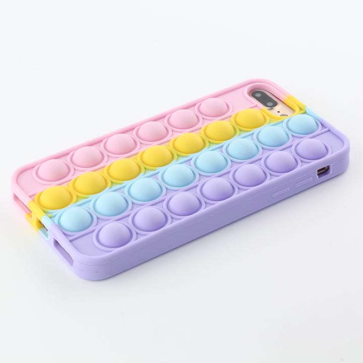 Produktbild PhoneLook Hülle Silikon Luftblasen Anti-Stress Regenbogen (Apple iPhone 7 Plus)