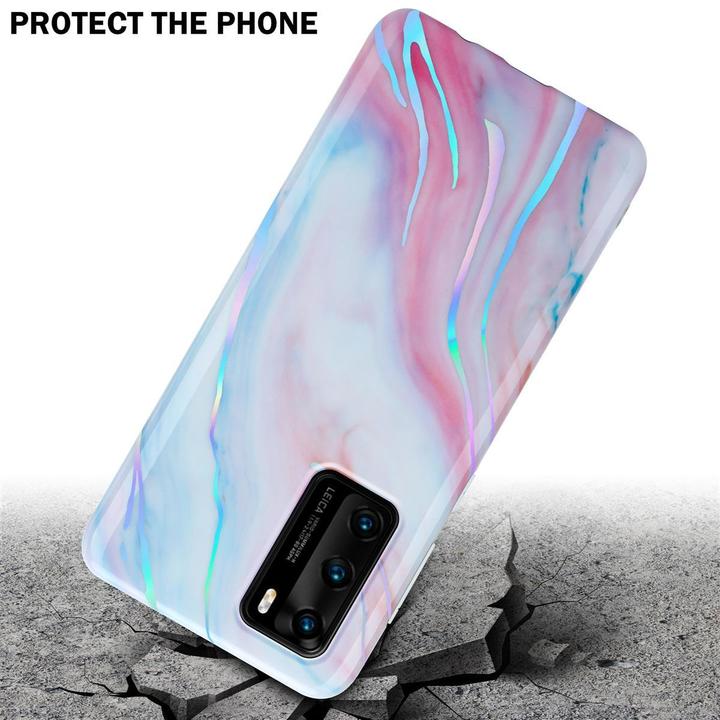 Produktbild Cadorabo IMD TPU Bunter Marmor Cover (Huawei P40)
