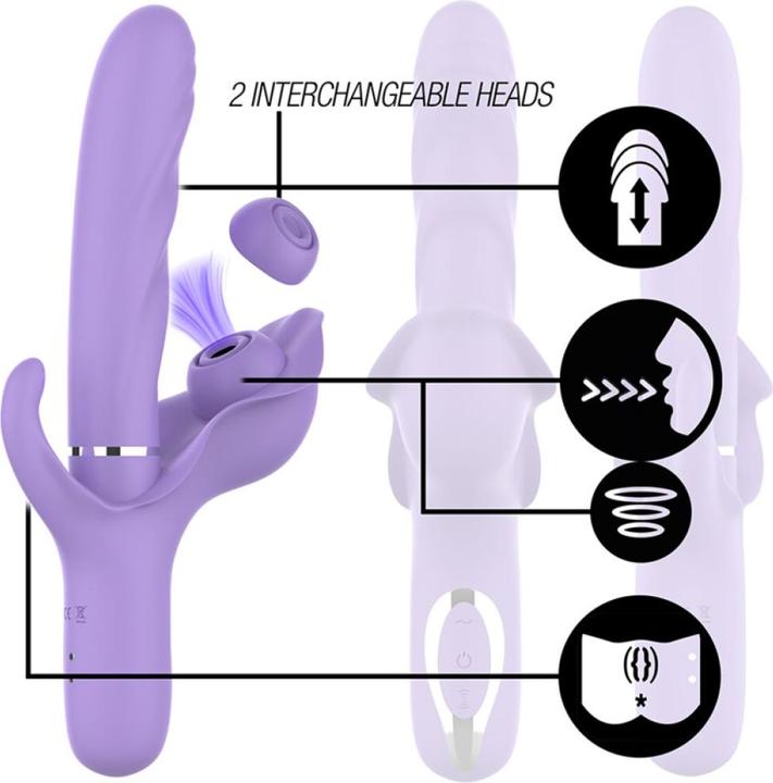 Actual product image Intense Billie Vibrador Multifunción Recargable Succionador Con Pulsador Morado