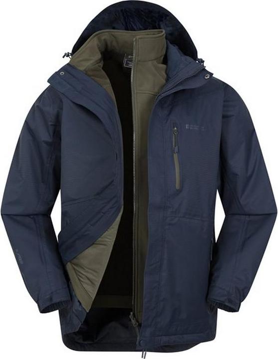 Actual product image Mountain Warehouse Mens Bracken Extreme 3 in 1 Waterproof Jacket (XXL)