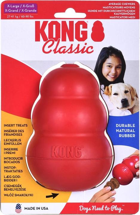 Actual product image KONG Classic (Retrieval, Dog food toy, Dog chew toy)