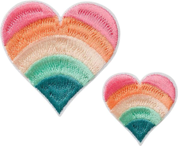 Mono Quick Herzen Regenbogen (2 x)