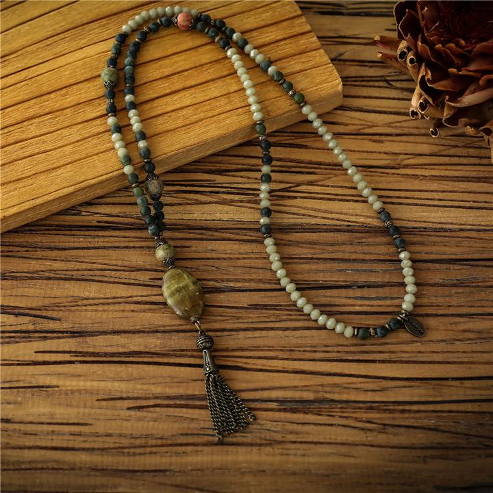 Actual product image Andreani Necklace with pendant made from genuine African jade (Stones)