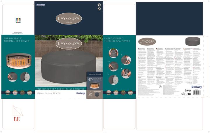 Actual product image Bestway Lay-Z-Spa Thermal Cover Round 180x66cm
