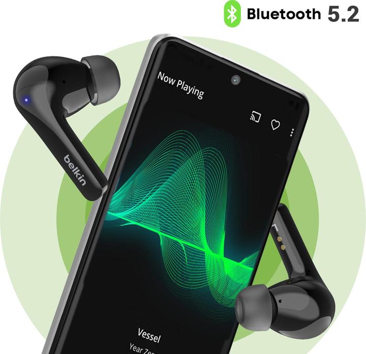 Produktbild Belkin SOUNDFORM Motion True Wireless Earbuds (ANC, 9 h, Kabelgebunden)