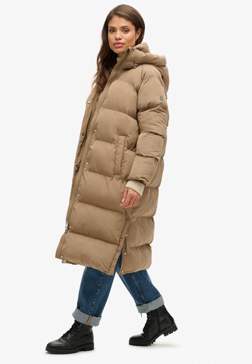 Actual product image Superdry LONGLINE HOODED PUFFER JACKET Dames Jas - Maat XL (16)