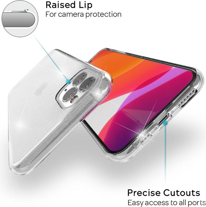 Produktbild Nalia Klare Glitzer Silikon Hülle (Apple iPhone 11 Pro Max)
