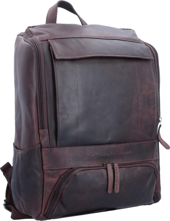 Chesterfield Rich Leren Laptop Rugtas - 15,4 inch - Bruin (19 l)