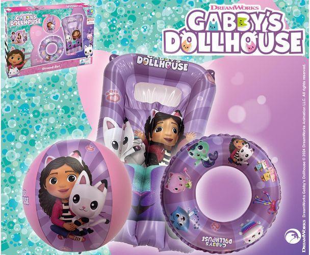 Produktbild Happy People HAPPYPEOPLE Gabby's Dollhouse Strandset, bestehend aus: Strandball, Schwimmring, Kindermatratze