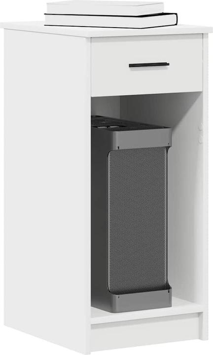 Image du produit VidaXL Armoire informatique avec tiroir Blanc 35x45x77 cm Armoire PC Support d'unité centrale (35 x 45 x 77 cm)
