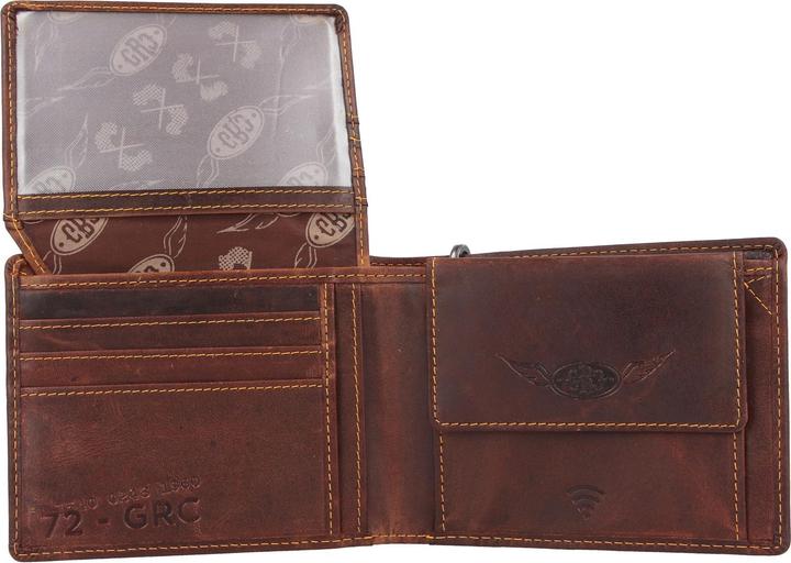 Actual product image Greenburry Racing Collection Darlington wallet RFID leather 12 cm