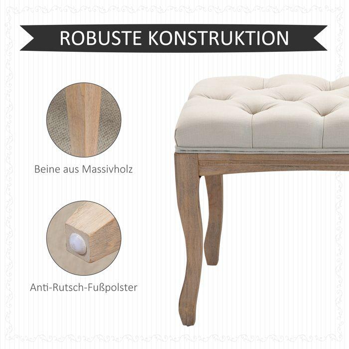 Actual product image Swisshandel24 Upholstered bench bench chest bench shoe bench vintage bed bench bedroom living room hallway (110 cm)