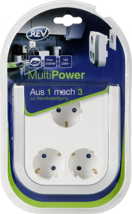 REV MultiPower 3-fold socket extension (3 x, CEE 7/3)