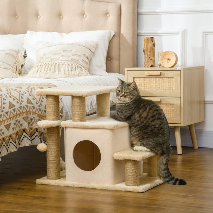 Image du produit PawHut Escalier pour chiens avec niche (Chien, Chat, Pliable)