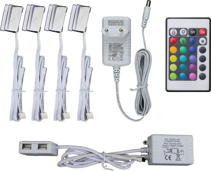 Produktbild B.K.Licht LED Glasbodenbeleuchtung 4er Set