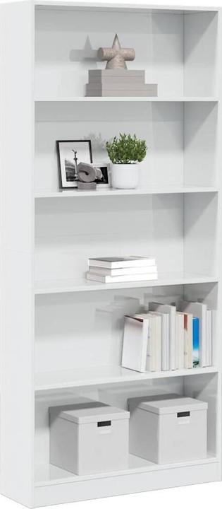 Immagine prodotto VidaXL Bücherregal Hochglanz-Weiss 80x24x176 cm Holzwerkstoff (80 x 24 x 176 cm)