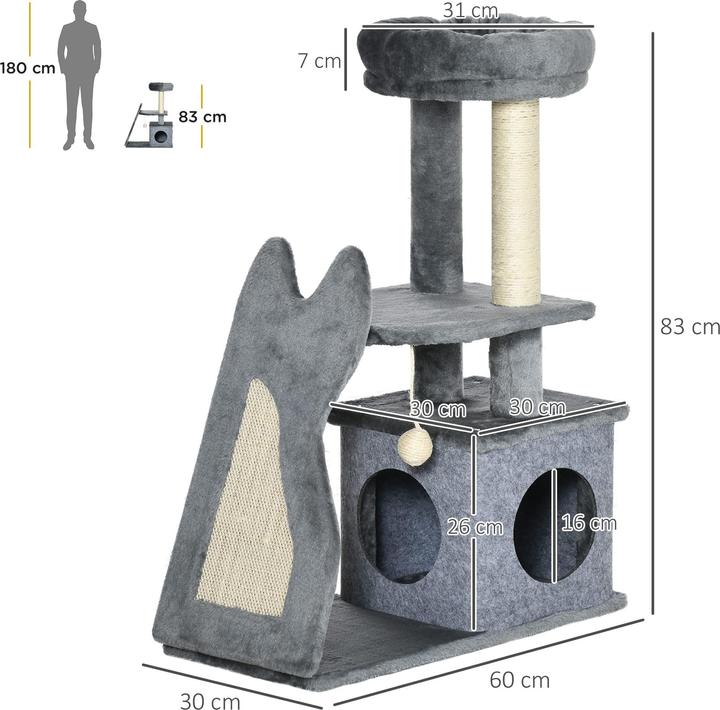 Actual product image Jamb Scratching post (83 cm, Cream, Grey)