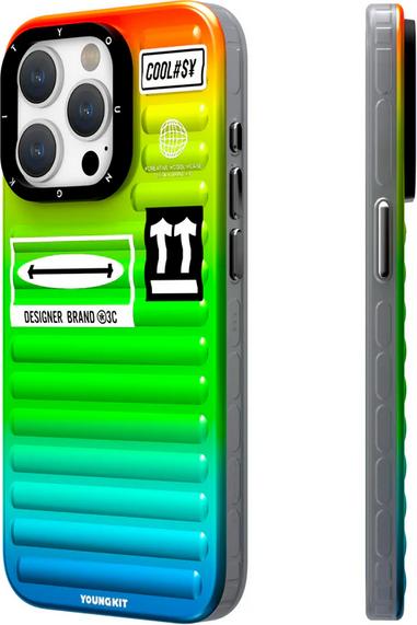 Actual product image Youngkit Cover Colour-Gradient Luggage-Inspired Case /orange (Apple iPhone 15)
