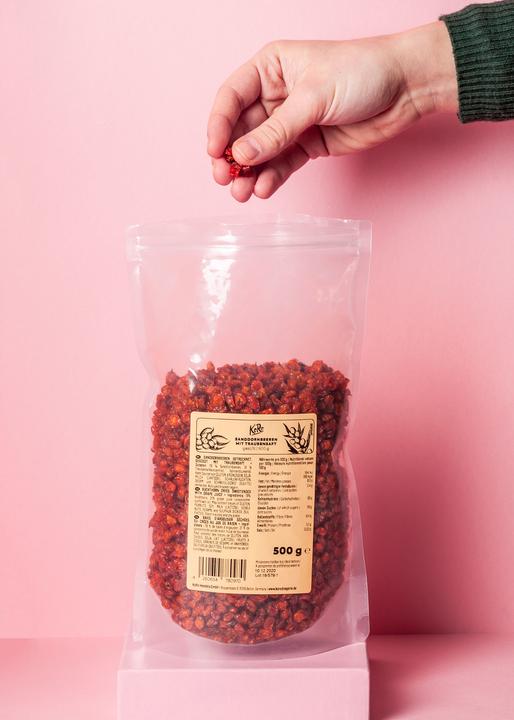 Immagine prodotto KoRo Bacche secche di olivello spinoso, addolcite con succo d'uva (500 g)