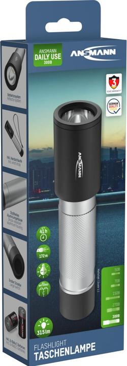 Immagine prodotto Ansmann Torcia LED Uso Quotidiano 300B incl. 2xBaby C (16.70 cm, 315 lm)