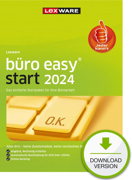 Produktbild Lexware ESD büro easy start 2024 ABO Version (1 User, unbegrenzt)