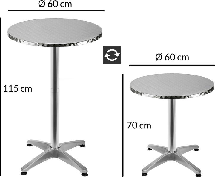 Immagine prodotto Casaria tavolo bar (60 x 60 x 110 cm)